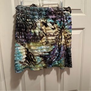 XHILARATION Multicolor Ruffled Skirt Size L